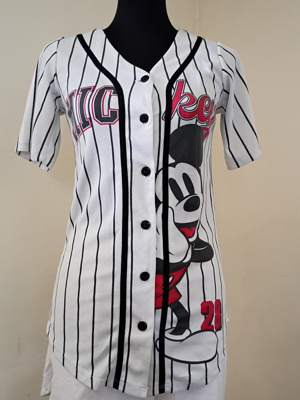 Disney Mickey Mouse White and Black Jersey
